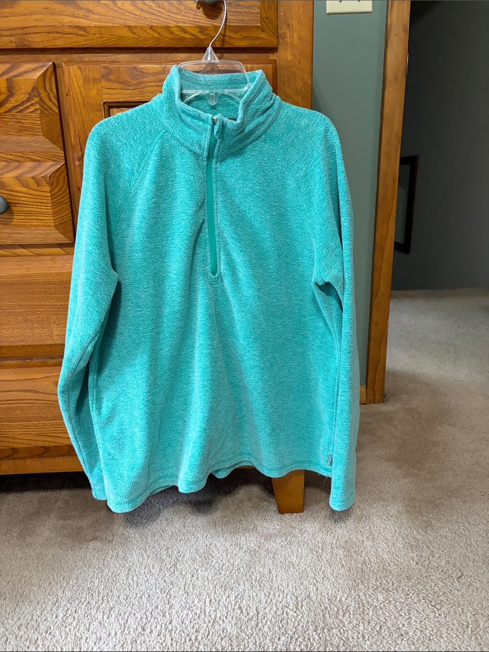 Women’s Quarter-Zip Fleece Pullover - Aqua Blue